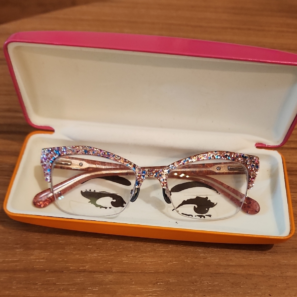 Sparkling Kate Spade Lyssa Cat-Eye Glasses Pink